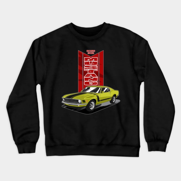 Mustang Boss 302 Crewneck Sweatshirt by WINdesign